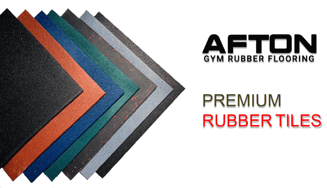 Afton Powder Premium Rubber Tiles for Gyms